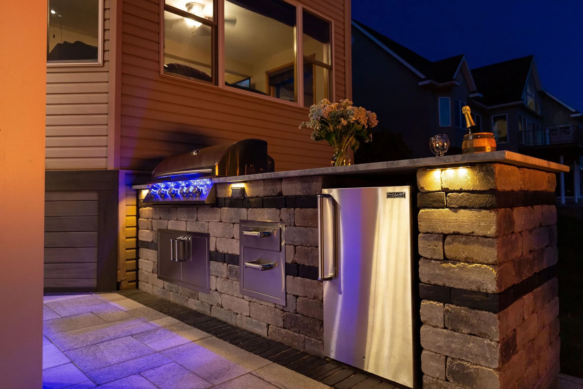 Blog post Bright Evenings & Bold Meals: Outdoor Kitchen & Outdoor Lighting Ideas in Ankeny, IA image